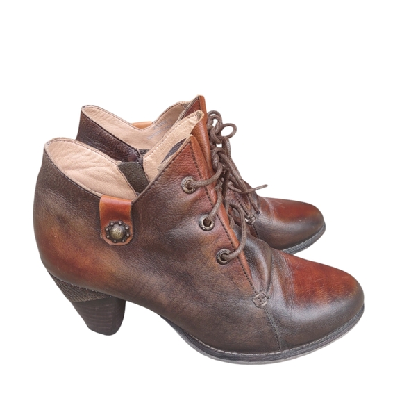 L'artiste Spring Step Size 39(8.5) Juliane Brown Leather Ankle Lace Up Boots - Picture 7 of 16